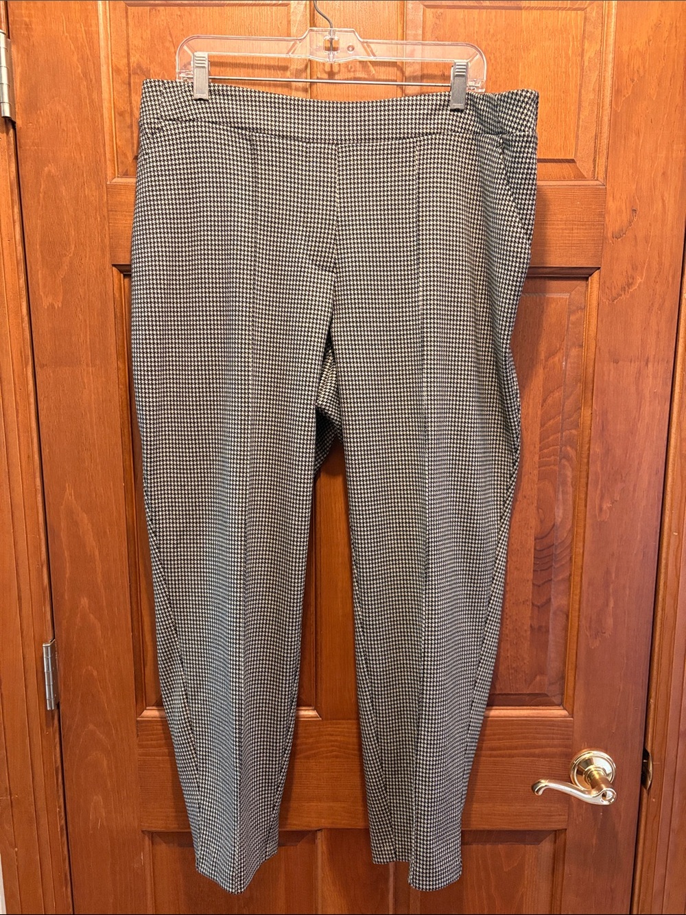 Nine West Women's Houndstooth Pull-On Dress Pants - Black & White